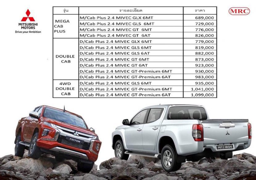 MITSUBISHI TRITON 2019   มิตซูบิชิ ไทรทัน ดาวน์ 19,000 บาท ผ่อน 10,000 บาท