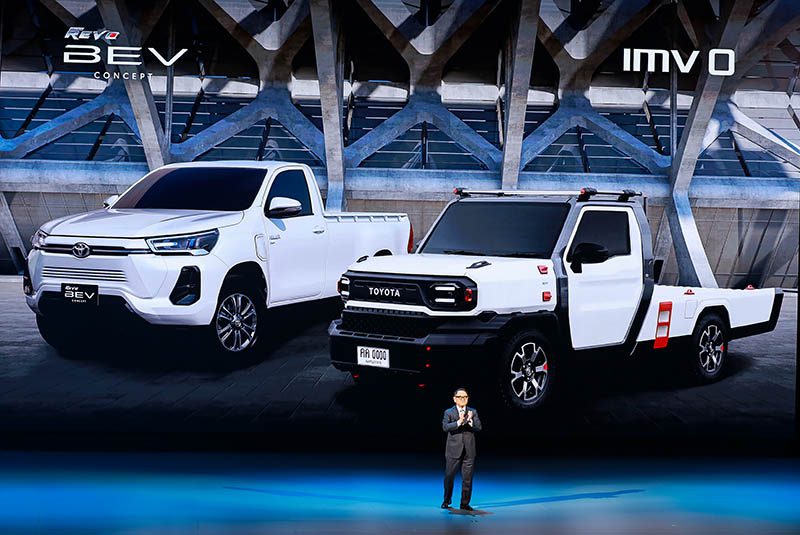 Toyota Hilux Revo BEV รถกระบะไฟฟ้าโชว์ตัวก่อนทำตลาดไทย