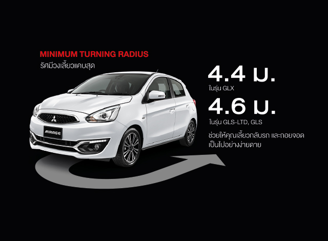 MITSUBISHI MIRAGE 2018 ราคา โปรโมชั่น และสเปค