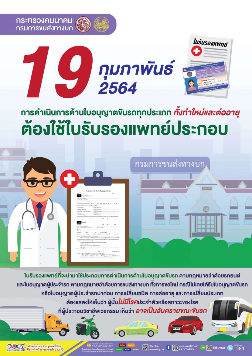 อบรมทำใบขับขี่ออนไลน์รถยนต์ประจำปี 2564 2565